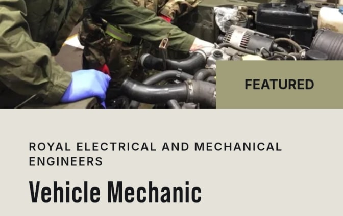 Vehicle mechanics in British Army